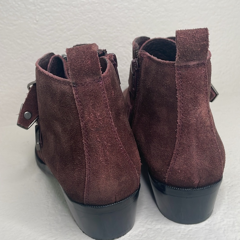 Office London Burgundy Suede booties size 37 - Picture 4 of 7